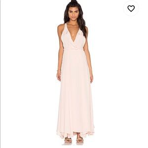 Kendall + Kylie Soft Pink Ruffle Wrap dress